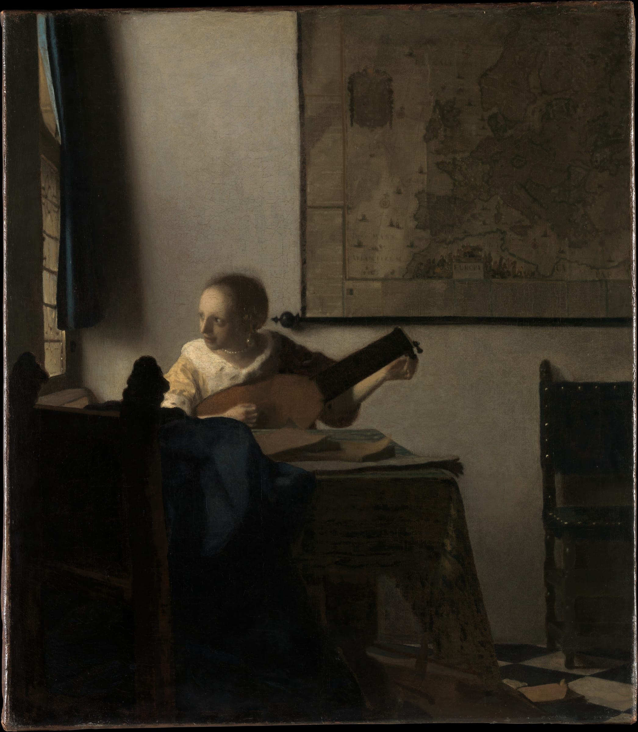 Woman with a Lute, Johannes Vermeer, ca. 1662–63